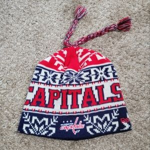 Washington Capitals NHL Beanie Winter Hat with Tassels